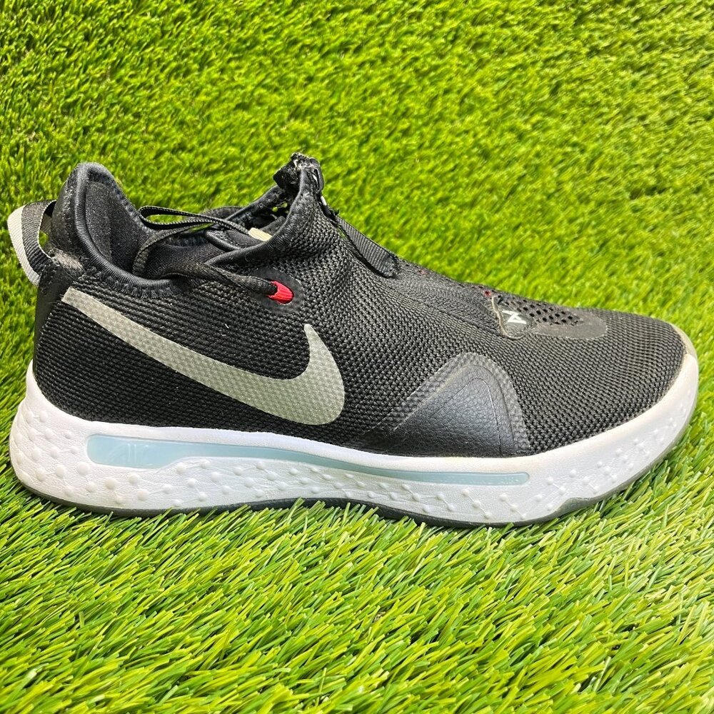 Nike PG 4 Paul George Mens Size 8 Black White Athletic Basketball Shoes Sneakers